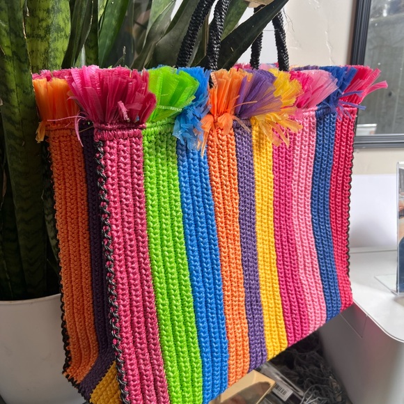 Multicolor Summer Tote Bag - Picture 2 of 5